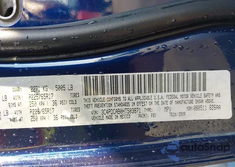 2017 Dodge Journey Se from USA, damaged, VIN 3C4PDCAB0HT503871